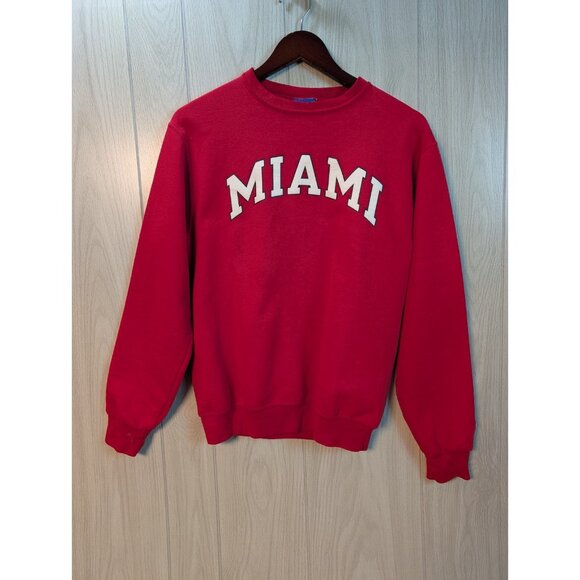 Champion Miami College University Sweatshirt Small Warm Crew Athletic - Picture 1 of 6